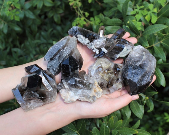 Smoky Quartz Crystal Cluster CLEARANCE Grade Wholesale Bulk Lots: Choose Ounces or lbs (Smokey Quartz Cluster, Smoky Quartz Geode)