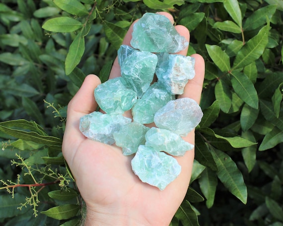 Light Fluorite Raw Natural Stones: Choose How Many Pieces (Premium Quality 'A' Grade)