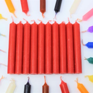 Red 4&quot; Chime Candles: Set of 10 Spell Candles (Wholesale Spell Candles, Ritual Candles for Magic, Manifestation, Intent & Spells)