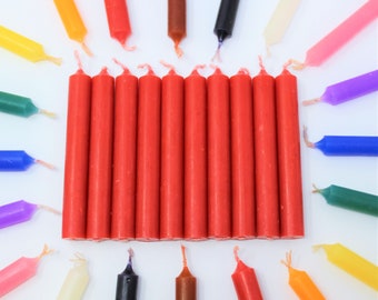 Red 4" Mini Chime Candles - Sets of 10 (Wholesale Altar, Spell & Ritual Candles)