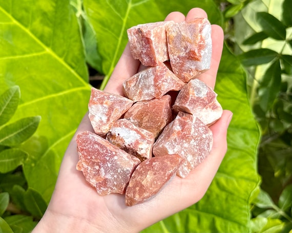 Red Aventurine Rough Natural Stones: Choose How Many Pieces (Premium Quality 'A' Grade Red Aventurine Crystals)