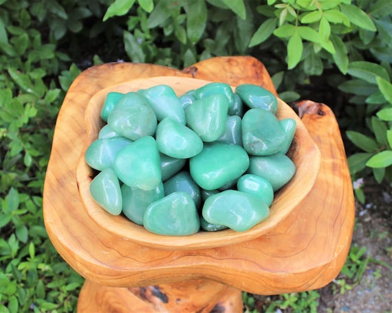 LARGE Green Aventurine Tumbled Stones, 1 - 2": Choose Ounces or lb Bulk Wholesale Lots (Premium Quality 'A' Grade)