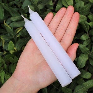 White Taper Candles, LARGE 6 Candles: Choose How Many Bulk Wholesale Lots Set of 2