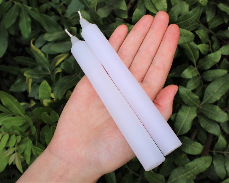 White Taper Candles, LARGE 6 Candles: Choose How Many Bulk Wholesale Lots Set of 2