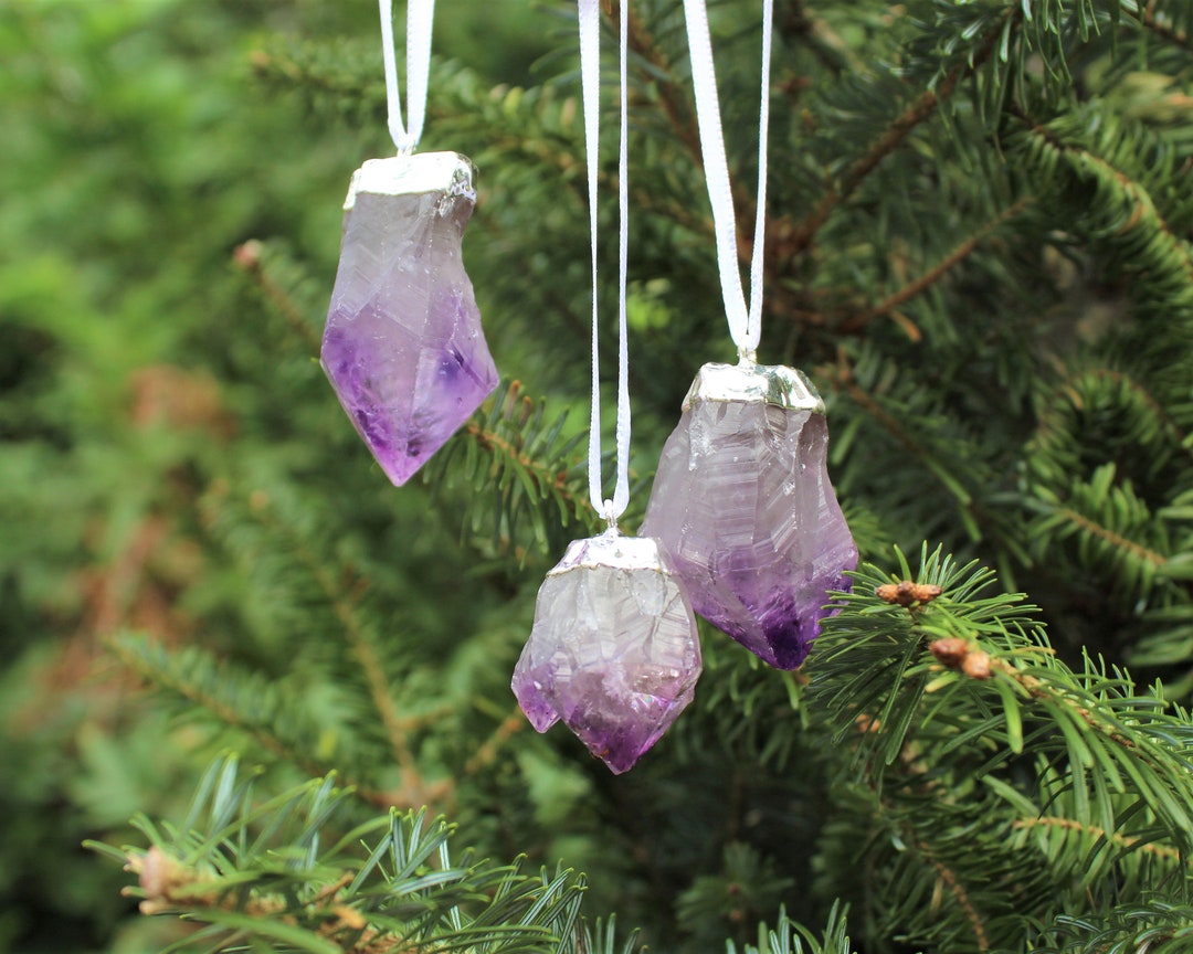 Amethyst Crystal Christmas Ornament Home Decorations for Etsy