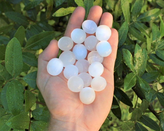 Selenite Tumbled Stones: Choose How Many Pieces (Premium Quality 'A' Grade Selenite Crystals)