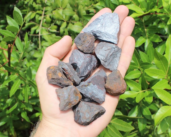 Hematite Rough Natural Stones: Choose How Many Pieces (Premium Quality 'A' Grade Raw Hematite Crystals)