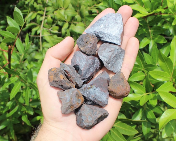 Hematite Rough Natural Stones: Choose How Many Pieces (Premium Quality 'A' Grade Hematite Crystals)