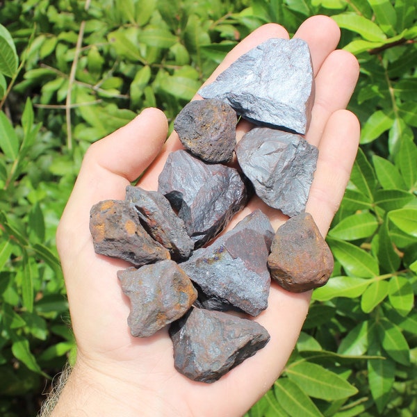 Hematite Rough Natural Stones: Choose How Many Pieces (Premium Quality 'A' Grade Hematite Crystals)