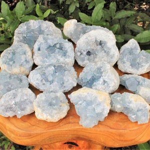 LARGE Natural Celestite Clusters, Stunning High Quality Celestite Crystals: Choose Size ('A' Grade Premium Quality Celestite Crystal Geodes)