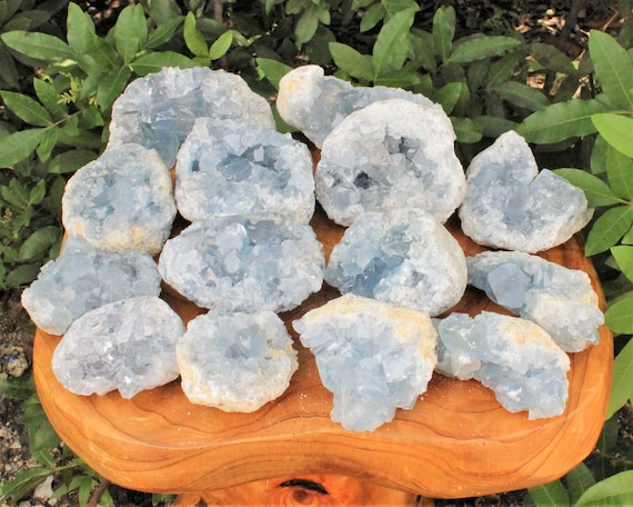 LARGE Natural Celestite Clusters, Stunning High Quality Celestite Crystals: Choose Size ('A' Grade Premium Quality Celestite Crystal Geodes)