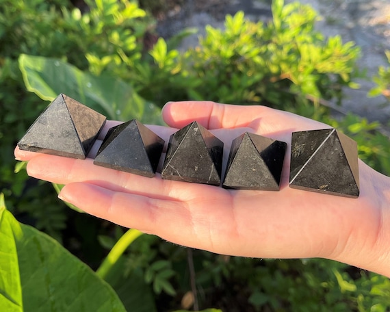 Black Tourmaline Crystal Pyramid, 1" - 1.25" (Gemstone Pyramid, Black Tourmaline Pyramid, Protection Pyramid)