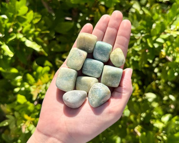 Aquamarine Tumbled Stones: Choose How Many (Premium Quality 'A' Grade Natural Aquamarine Crystals)