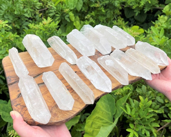 LARGE Clear Quartz Crystal Points 4" - 5" Choose How Many ('A' Grade Natural Clear Quartz Crystal Points, Quartz Points)