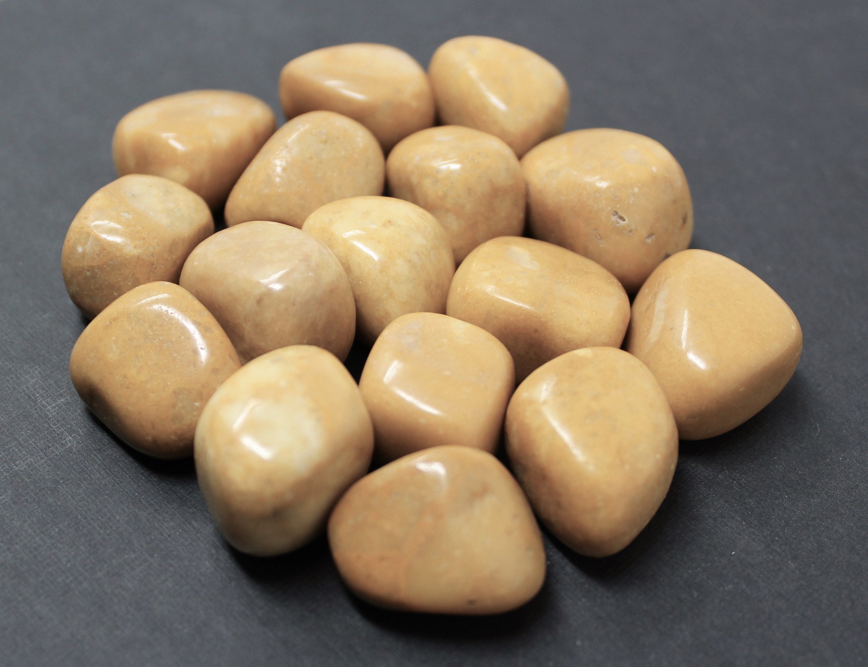 Yellow Jasper Tumbled Stones Choose How Many Pieces Tumbled Yellow