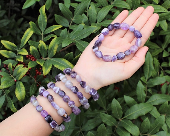 Amethyst Elastic Bracelet (A Grade) - 8mm Beads