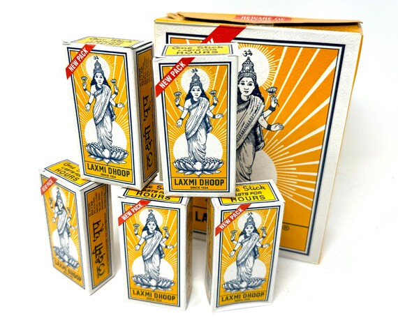 Laxmi Dhoop Incense, 8 Stick Packs: Choose How Many Packs (Mysore Sugandhi)