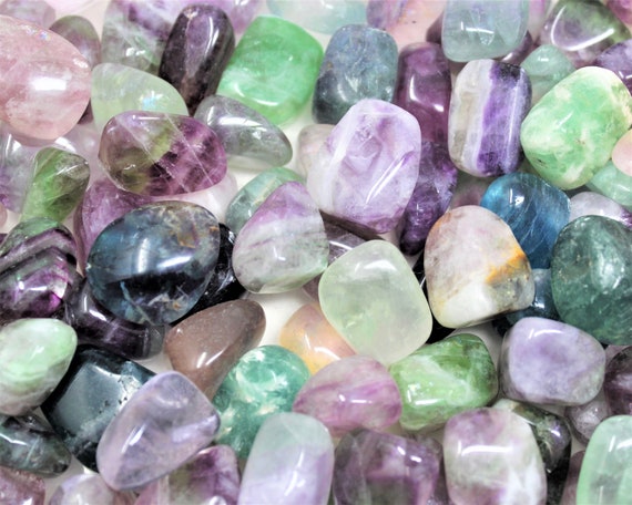 Fluorite Tumbled Stones: Choose Ounces or lb Bulk Wholesale Lots (Premium Quality 'A' Grade)