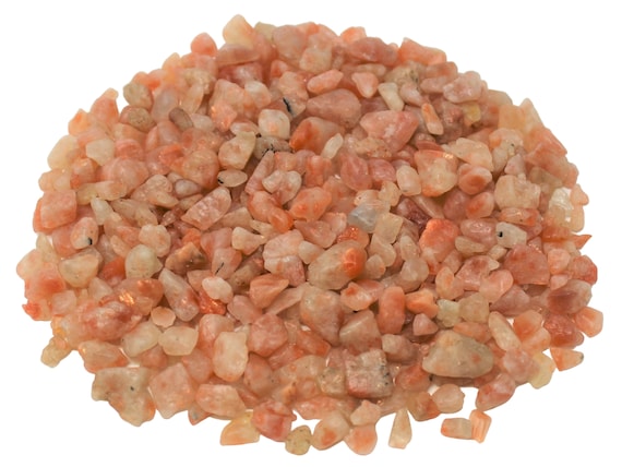 Sunstone Semi Tumbled Gemstone Mini Chips 6 - 8 mm: Choose Ounces or lb Loose Wholesale Bulk Lots ('AAA' Grade, Sunstone Chips)