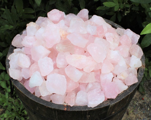 Madagascar Rose Quartz Rough Natural Stones: Choose Ounces or lb Bulk Wholesale Lots (Premium Quality 'A' Grade)