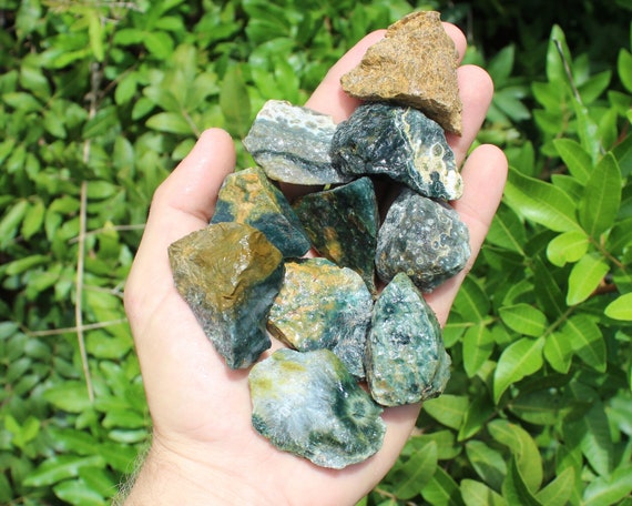 Sea Jasper Rough Natural Stones: Choose How Many Pieces (Premium Quality 'A' Grade)