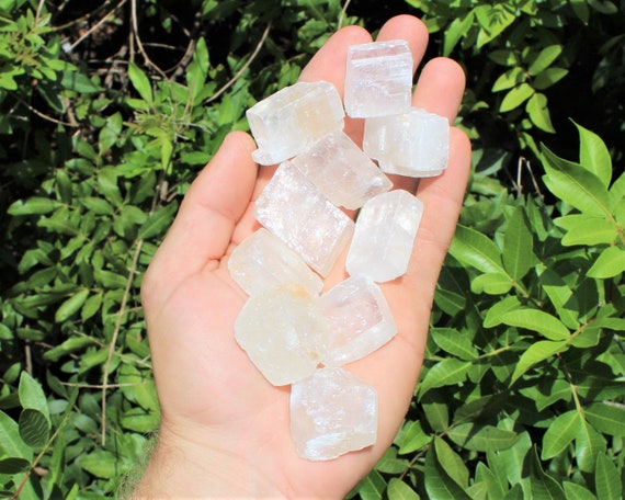 Raw Natural Clear Calcite Premium Grade Crystals, 0.75 - 1.5": Choose How Many Pieces (Premium Quality 'A' Grade)