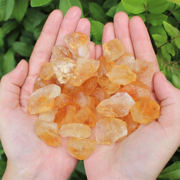 Citrine Rough Crystal Chips, 0.5 - 1.25": Choose Ounces or lb Wholesale Bulk Lots ('AAA' Quality Raw Citrine Chips, Rough Citrine Chips)