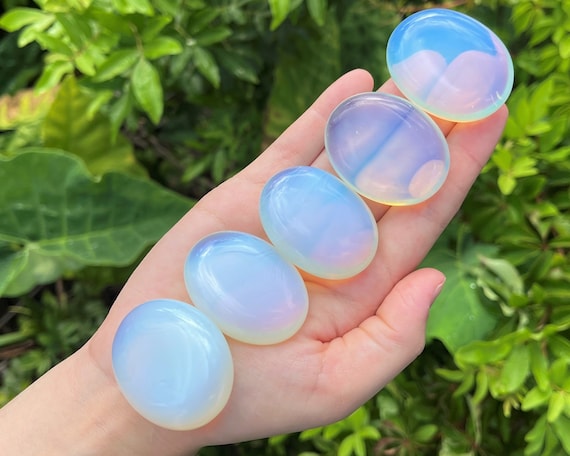 Opalite Hand Polished Stones: Choose How Many ('A' Grade Opalite Pebble, Opalite Palm Stone)