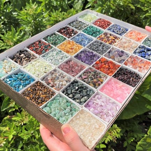 Genuine Gemstone Chips Bulk Lots, 5 - 15 mm: Loose Undrilled Semi Tumbled Mini Crystals - HUGE RANGE to choose from - Pick Type and Amount!