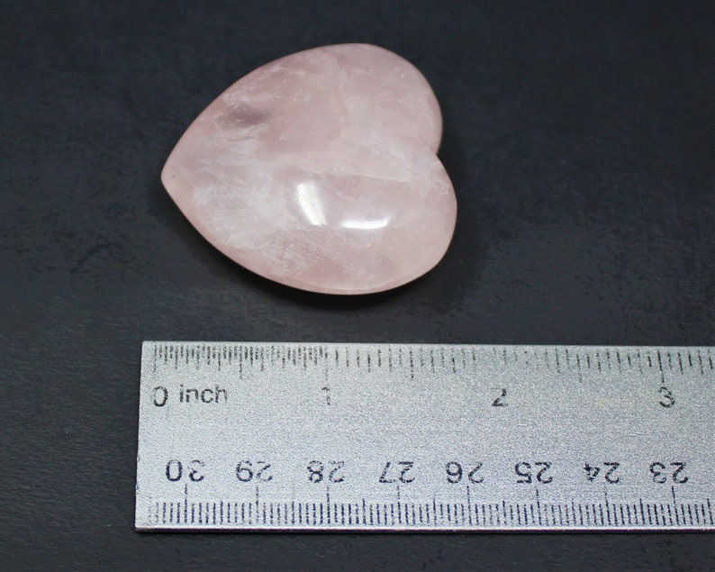 LARGE Rose Quartz Heart Crystal, 1.5 1.75 Crystal Heart, Gemstone Heart, Palm Stone, Rose Quartz Crystal, Polished Rose Quartz image 10