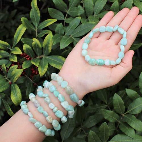 Assorted Mixed Tumbled Gemstone Bracelet 6 8 Mm Stones Etsy