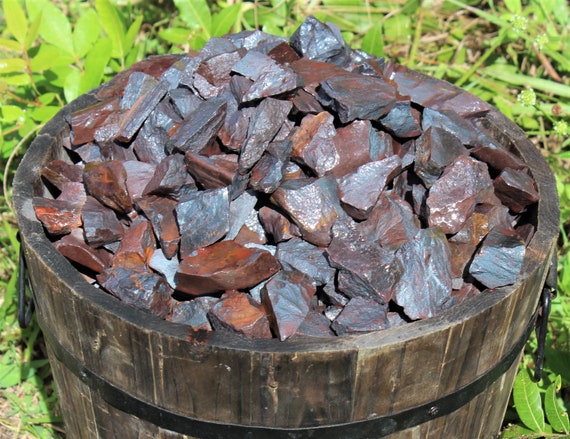 Hematite Rough Natural Stones: Choose Ounces or lb Bulk Wholesale Lots (Premium Quality 'A' Grade Raw Hematite Crystals)
