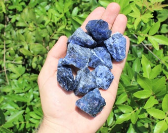 Sodalite Rough Natural Stones: Choose How Many Pieces (Raw Sodalite, Rough Sodalite, 'A' Grade, Crystals)
