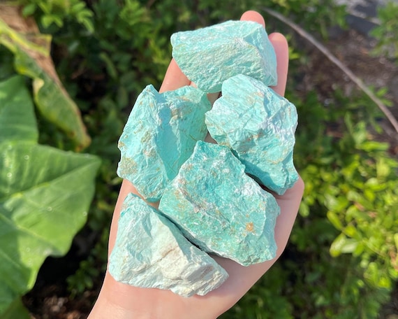 LARGE Rough Turquoise Natural Stones, 2 - 3": Choose How Many Pieces (Premium Quality 'A' Grade, Raw Turquoise Crystals)