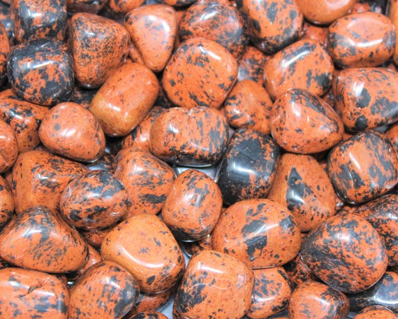 Mahogany Obsidian Tumbled Stones: Choose Ounces or lb Bulk Wholesale Lots (Premium Quality 'A' Grade)