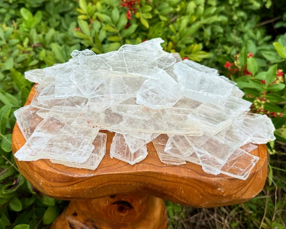 Natural Selenite Slabs - CLEARANCE Small Pieces, Chunks & Fragments - Choose Ounces or lbs Wholesale Bulk Lots (Selenite Crystal Plates)