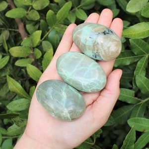 Garnierite / Green Moonstone Hand Polished Stones: Choose How Many (&#39;A&#39; Grade Polished Garnierite Pebbles, Garnierite Palm Stones)
