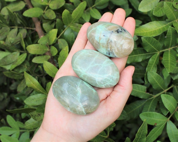 Garnierite / Green Moonstone Hand Polished Stones: Choose How Many ('A' Grade Polished Garnierite Pebbles, Garnierite Palm Stones)
