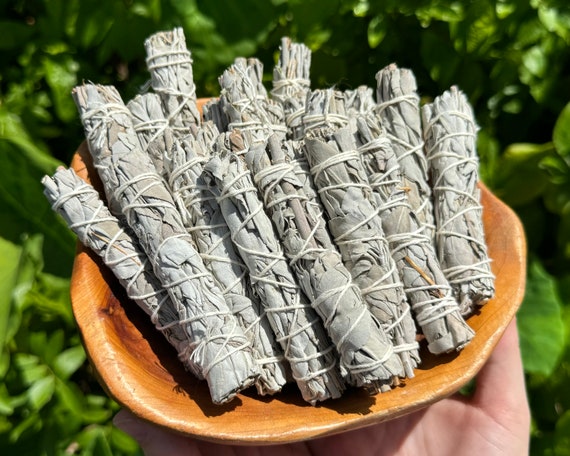 White Sage Smudge Sticks (Thin): Choose How Many (Wholesale Bulk Lots, White Sage Sticks, Travel Size Bundles)