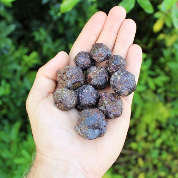 Red Garnet Raw Natural Stones: Choose How Many Pieces (Premium Quality 'A' Grade Garnet Crystals)