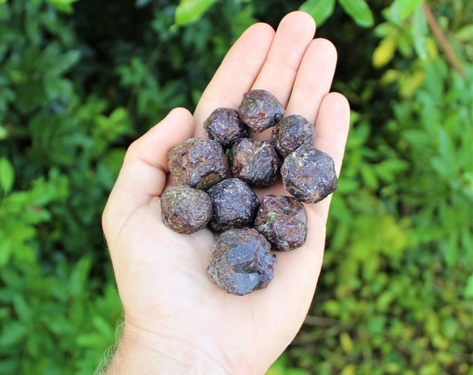 Red Garnet Rough Natural Stones: Choose How Many Pieces ('A' Grade Raw Garnet Crystals)
