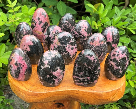 Rhodonite Freeform, Polished Free Standing Display Specimens: Choose Size ('AAA' Quality Rhodonite Crystal, Home Decor)