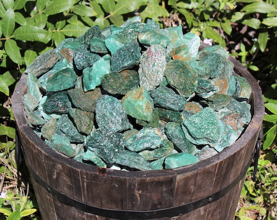 Natural Rough Green Fuchsite: Choose Ounces or lb Bulk Wholesale Lots (Premium Quality 'A' Grade Fuschite Crystals)