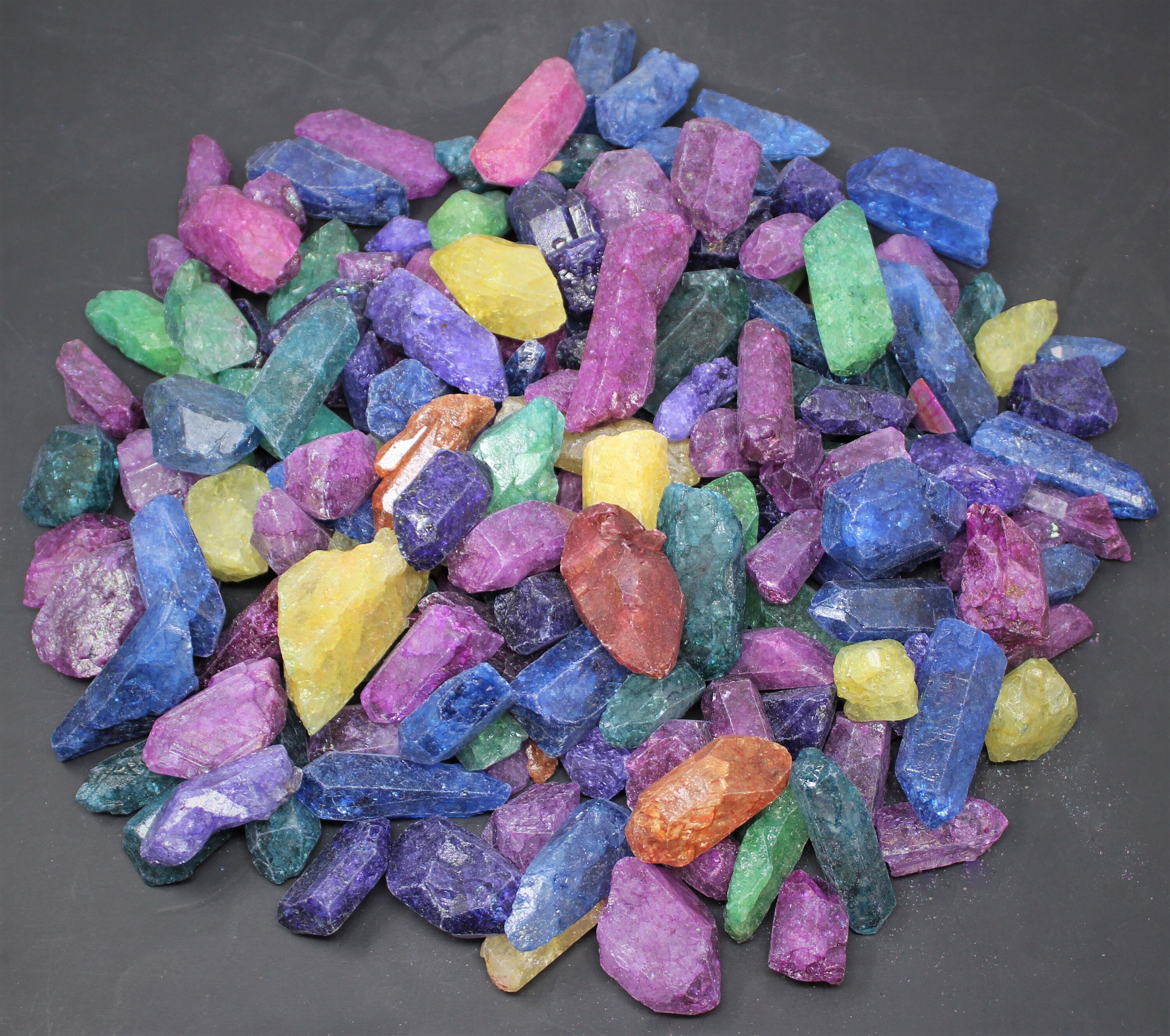 Dyed Quartz Crystal Points Bulk Lots Choose 4 oz 8 oz 1 lb Etsy