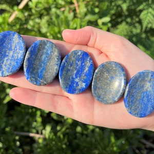 Lapis Lazuli Worry Stone - Choose How Many (Smooth Polished Worry Stone, Lapis Lazuli Palm Stone, Lapis Lazuli Pocket Stone)