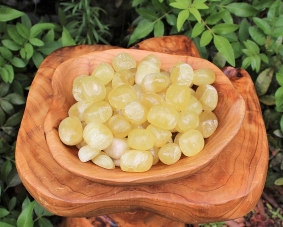 Pineapple Calcite Tumbled Stones: Choose Ounces or lb Bulk Wholesale Lots (Premium Quality 'A' Grade)