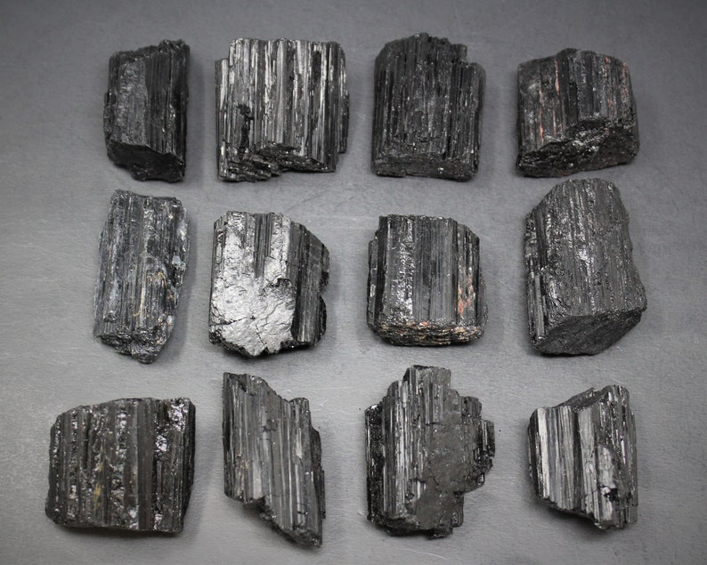 4 Selenite Towers & 4 Extra Grade Black Tourmaline Logs - Full Home Protection Crystal Kit image 9