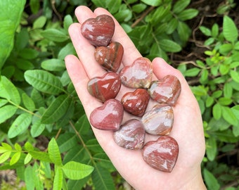 Petrified Wood Crystal Hearts, 1