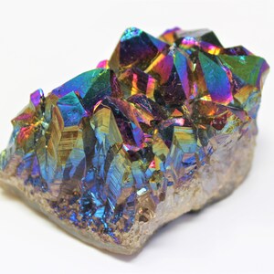 Rainbow Aura Amethyst Clusters, 'AAA' Grade Titanium Metallic Amethyst Crystals - Choose Size 画像 4