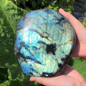 JUMBO Polished Labradorite Freeform: High Flash Free Standing Display Specimens - Choose Size ('A' Grade Beautiful Labradorite Free Forms)